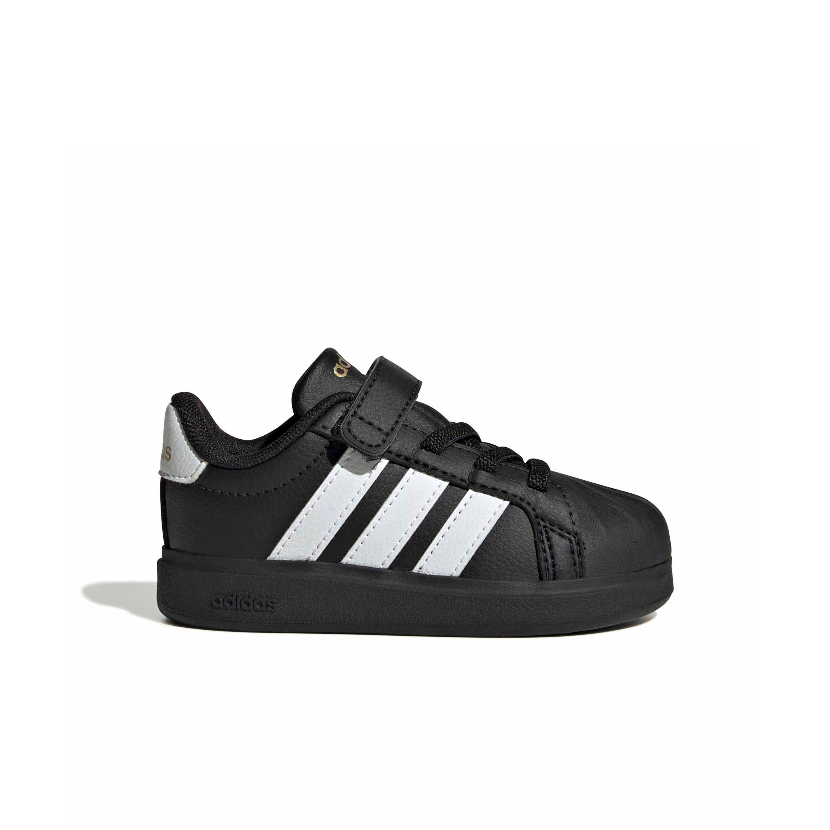 adidas Streettalk "Core Black/Ftwr White/Gold Metallic" Infant Girls' Shoe - BLACK/WHITE/GOLD
